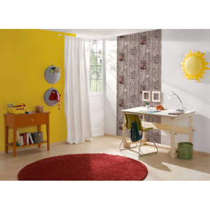 Papier peint enfant 'Poney Club' - Marron Brun