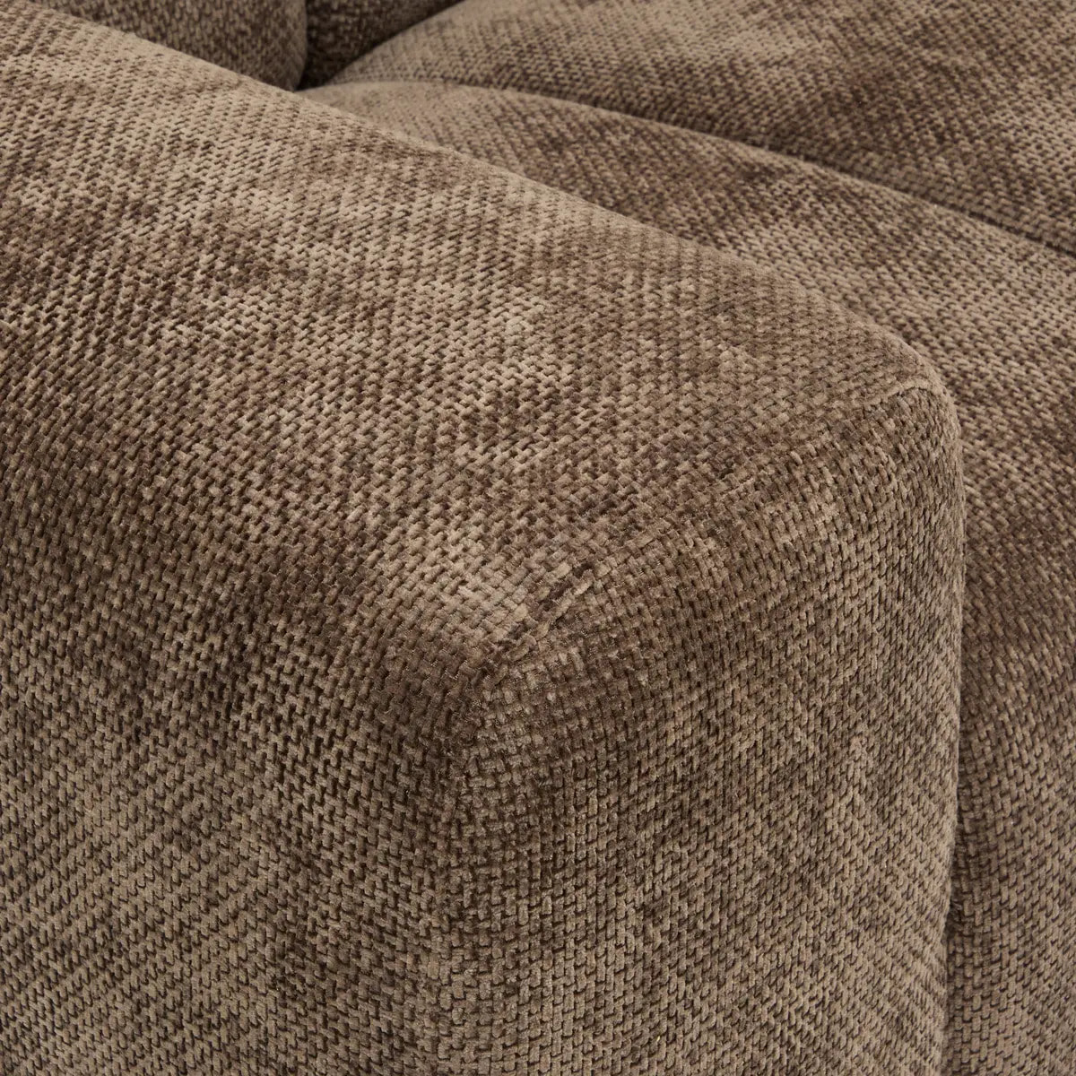 Canapé fixe Palma 3 places 212x97cm marron tonka