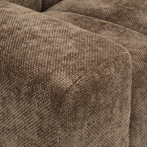 Canapé fixe Palma 3 places 212x97cm marron tonka