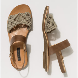 Sandalias S3126 MACRAME TAUPE / DAPHNI color Taupe