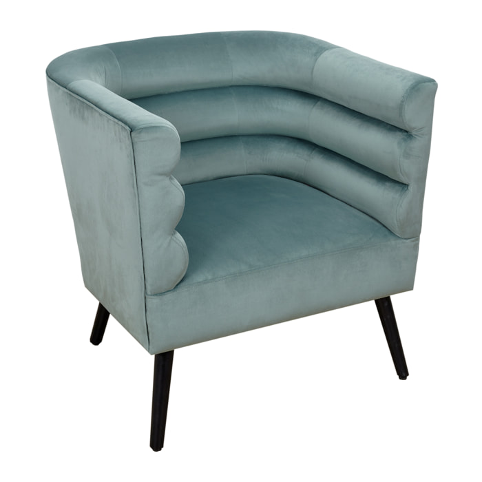Fauteuil Amelia Velours Vert