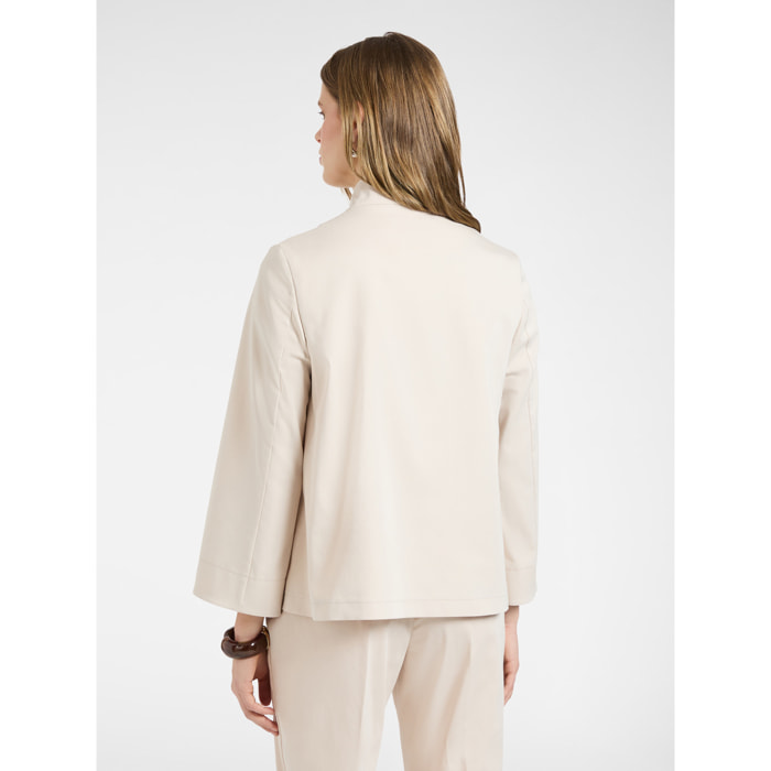 Elena Mirò - Chaqueta desestructurada mezcla algodón - Beige