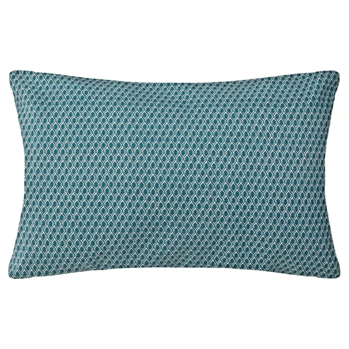 Coussin - motifs otto - coton - bleu canard - 30x50 cm