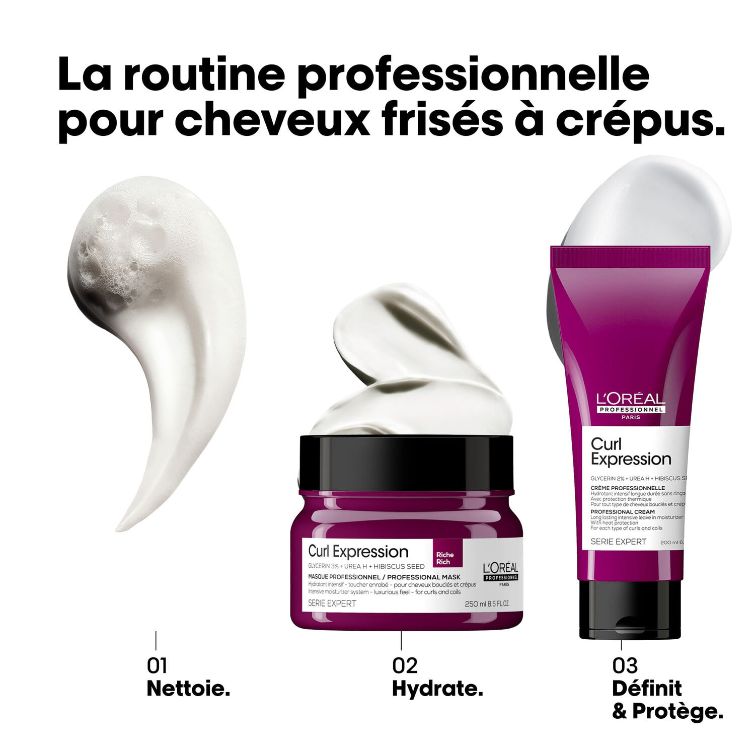 Série Expert Curl Expression - Masque Riche Hydratant Intensif - cheveux frisés à crépus 250ml