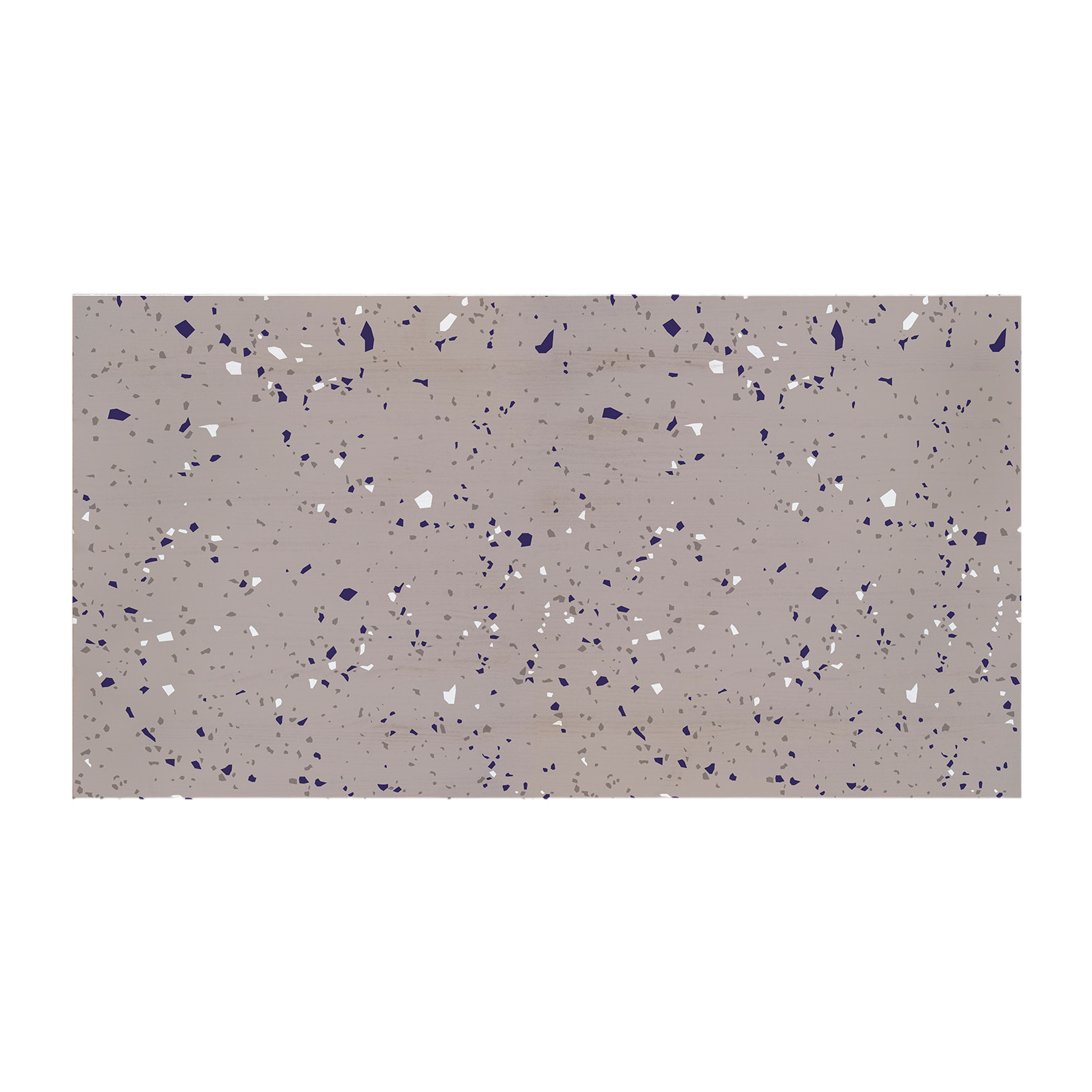 Tête de lit en bois massif avec motif à motifs Terrazzo Grey dépouillé en différentes tailles