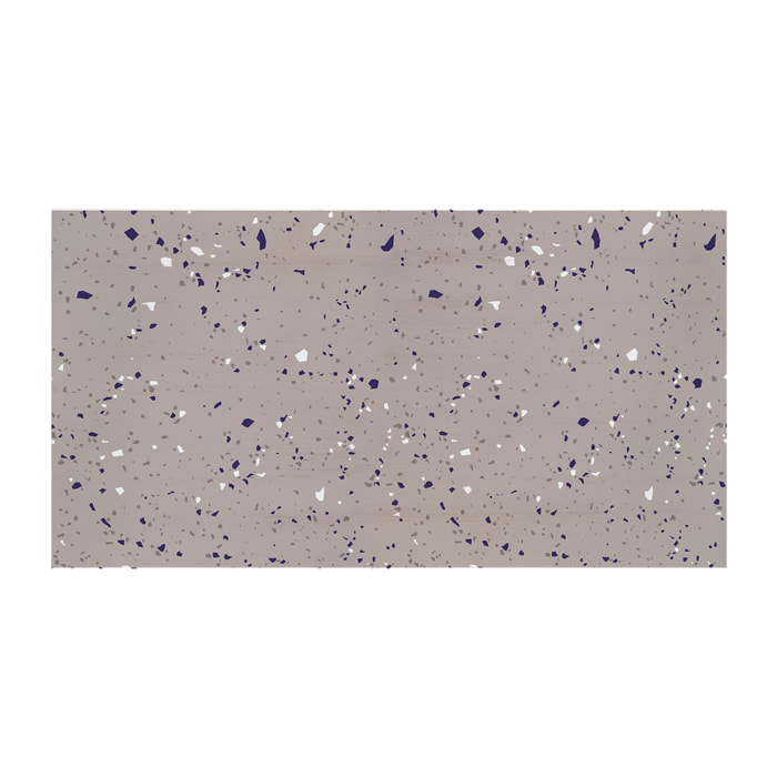 Tête de lit en bois massif avec motif à motifs Terrazzo Grey dépouillé en différentes tailles