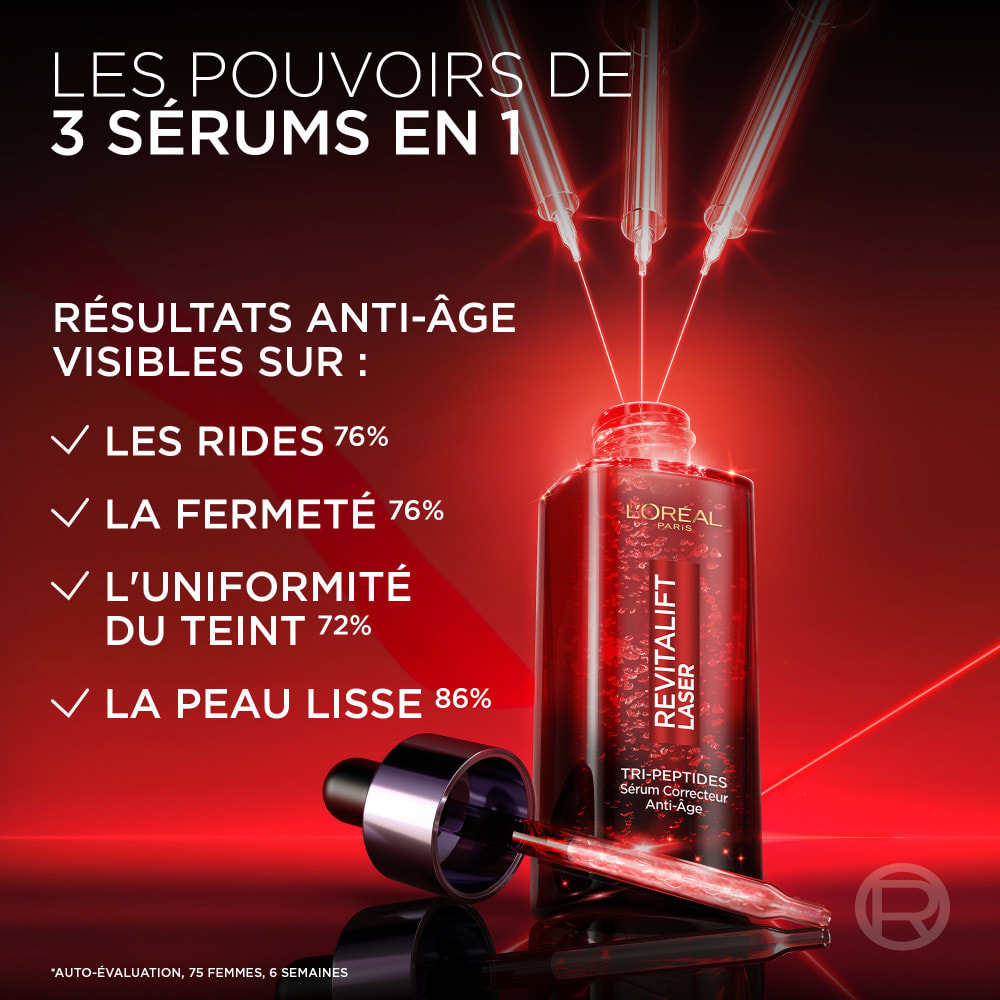 L'Oréal Paris Routine Soin Revitalift Laser Soin Anti-âge 50ml + L'Oréal Paris Revitalift Laser Sérum Correcteur Anti-Âge Tri-Pe