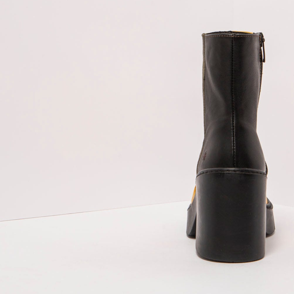 Botines con tacón 1974 NAPPA YELLOW-BRONZE/BERNA color Yellow-bronze