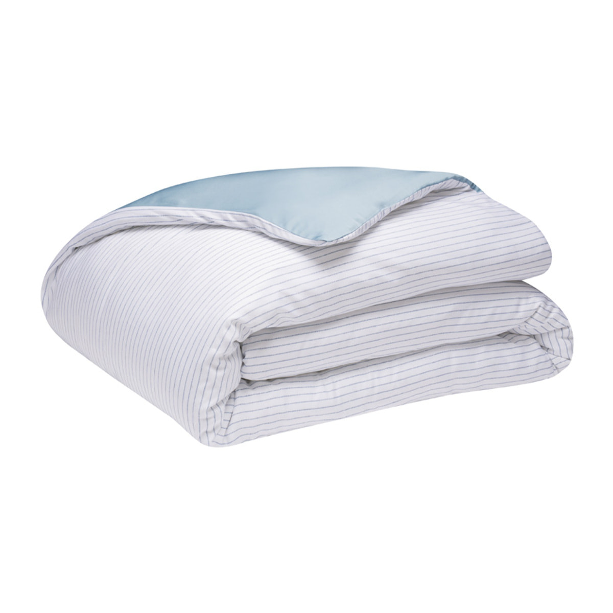Housse de couette imprimée en bambou bleu, SILLAGE, Bleu