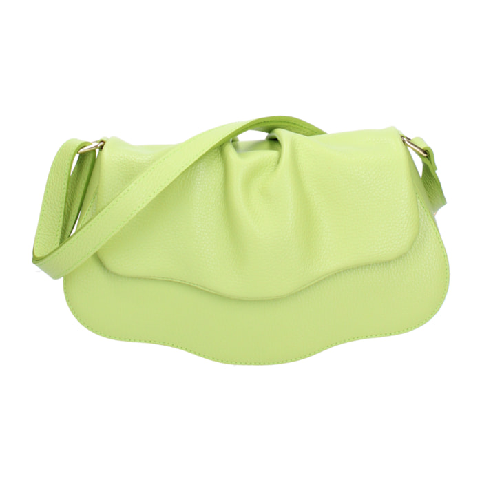 Borsa a spalla da donna In Vera pelle Made in Italy 30,5x19,5x9 cm