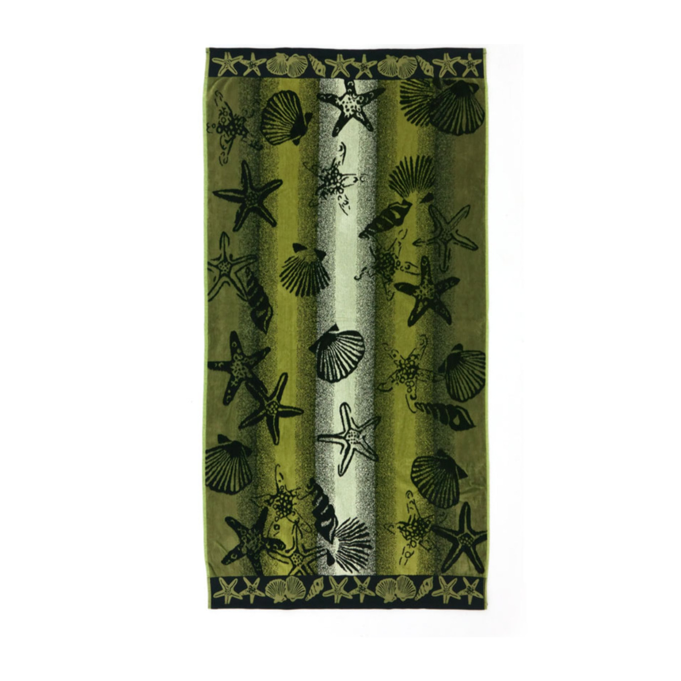 Telo Mare Spugna Jacquard Spiaggia Disegno New Shell