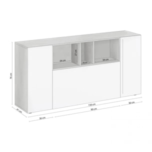 Aparador Coup Blanco Artik (Blanco Mate) - Gris Cemento