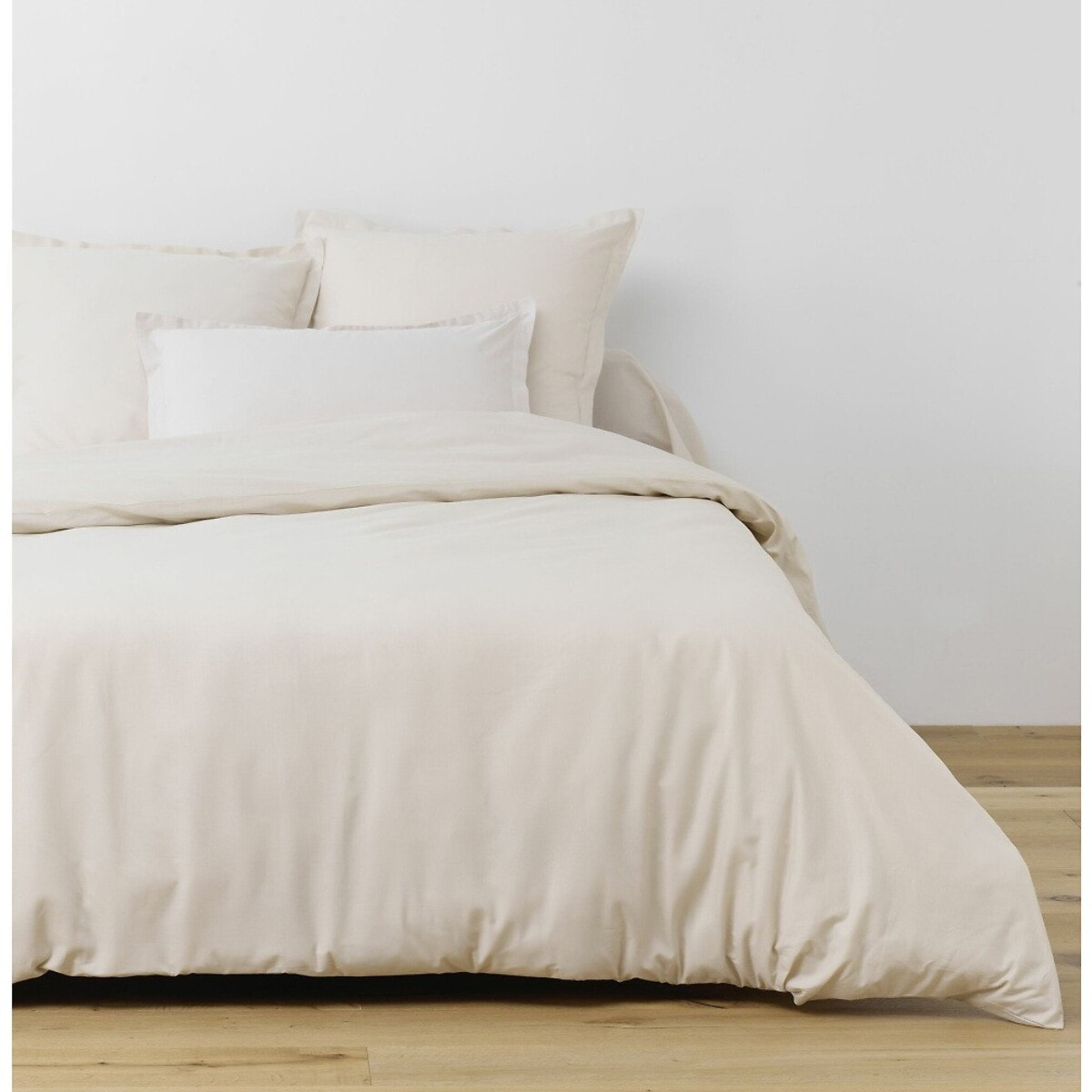 Parure De Drap 3 Pcs Drap Housse 90x190cm 100% Coton 57fils/cm2 Blanc