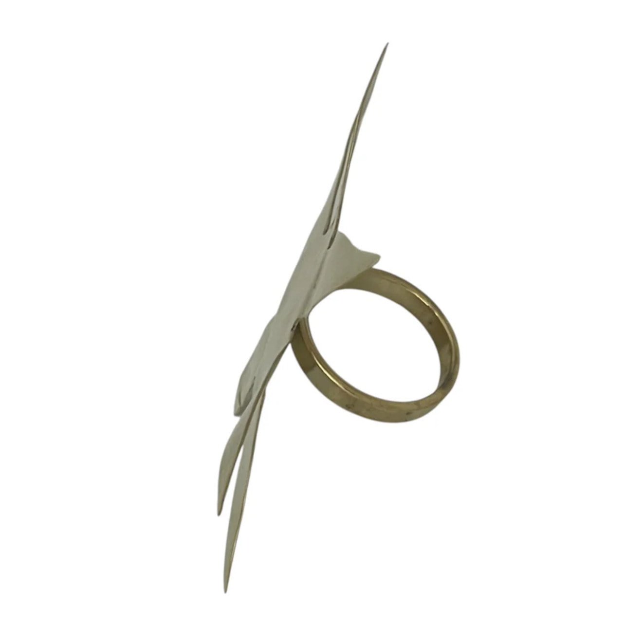 Anillo estrella XXL latón dorado