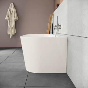 Baignoire semi ilôt murale tout inclus VITRA Geo 165x75 avec trop plein caché