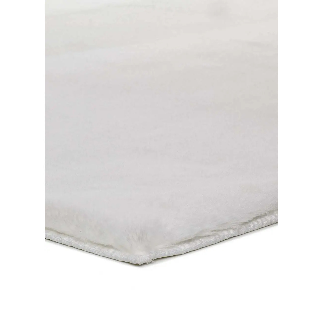 FOX Alfombra lisa lavable pelo largo en blanco, varias medidas disponibles
