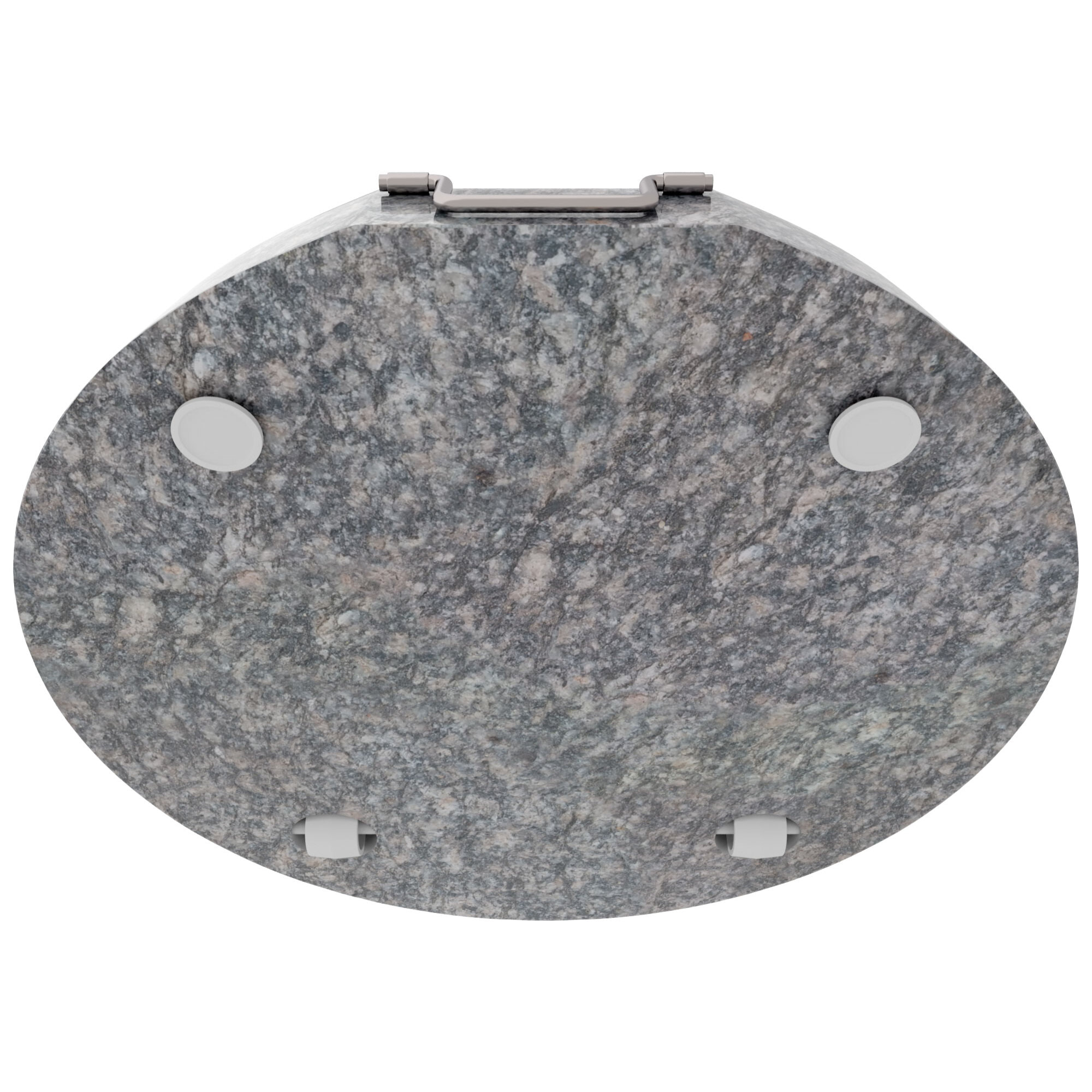 Pietra - Base per Ombrellone da Giardino Rotondo Ø45 cm 25 Kg in Pietra Grigio
