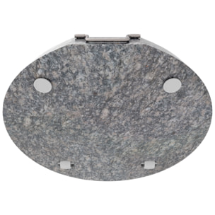 Pietra - Base per Ombrellone da Giardino Rotondo Ø45 cm 25 Kg in Pietra Grigio