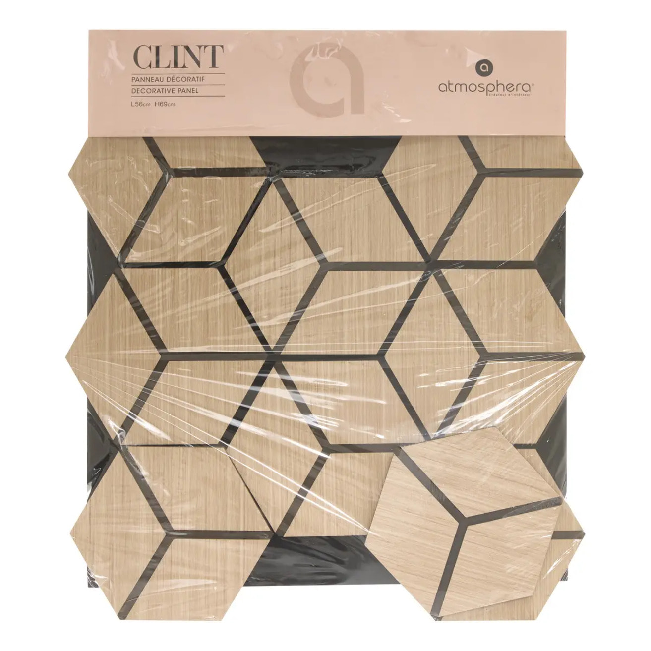Panneau décoratif mural Clint beige 56x69cm