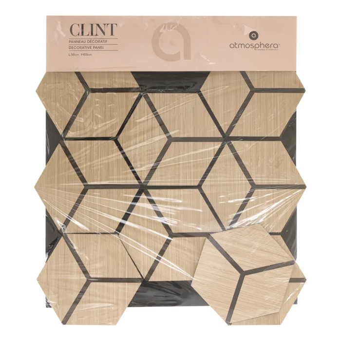 Panneau décoratif mural Clint beige 56x69cm