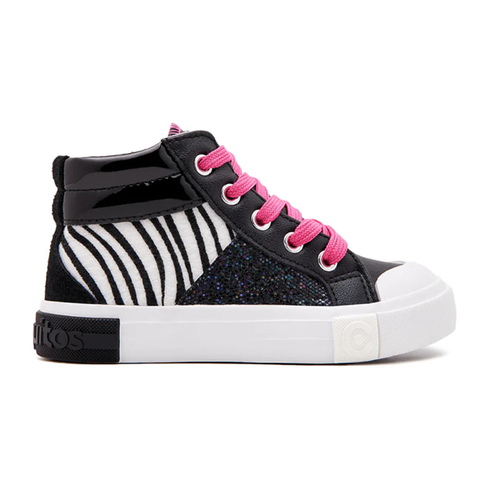 Zapatillas Deportivas Altas Niños Patchwork Negro