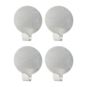 Lot de 4 crochets adhésifs muraux Fackelmann Tecno