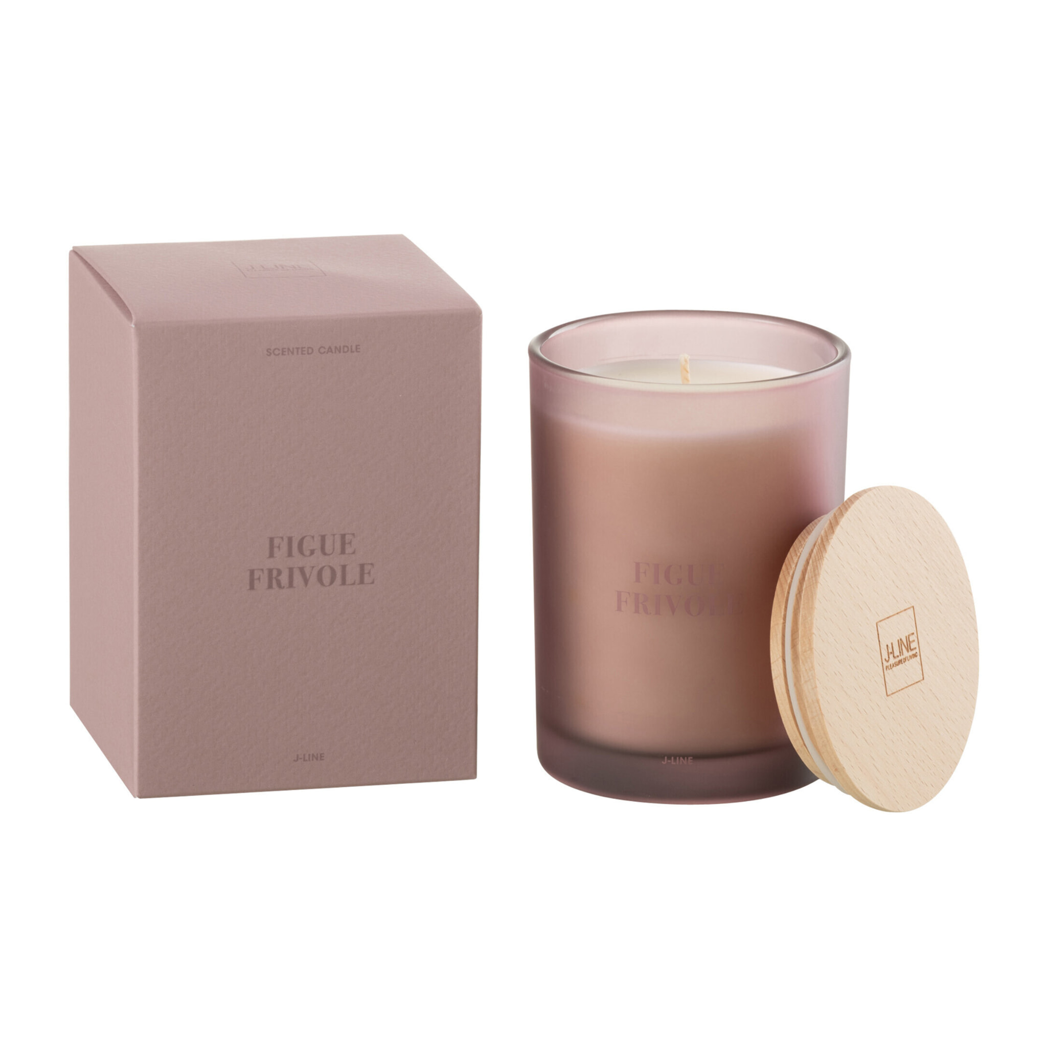 J-Line bougie parfumée Accords Essentiels - Figue Frivole - mauve - 38H