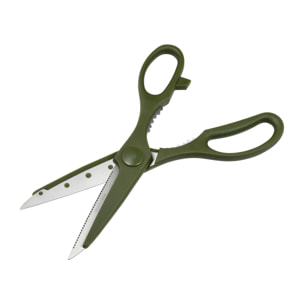 Tijeras de cocina 21,5 cm acero inoxidable con mango ergonómico verde expert san ignacio