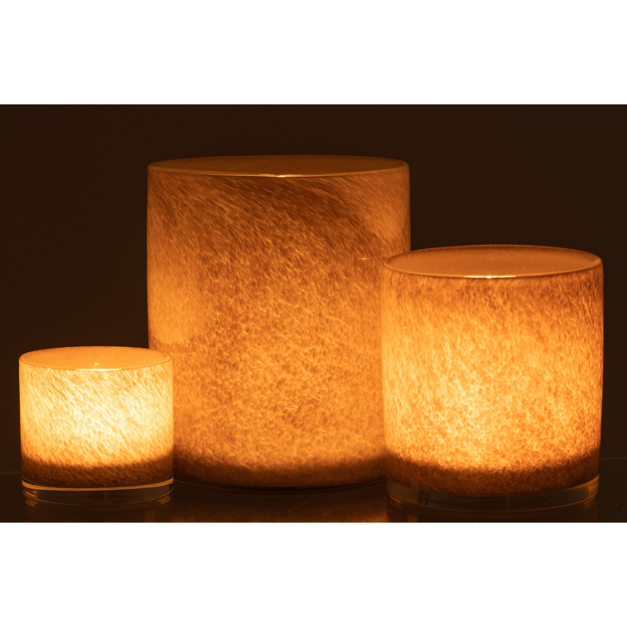 J-Line photophore Jade - verre - brun - large