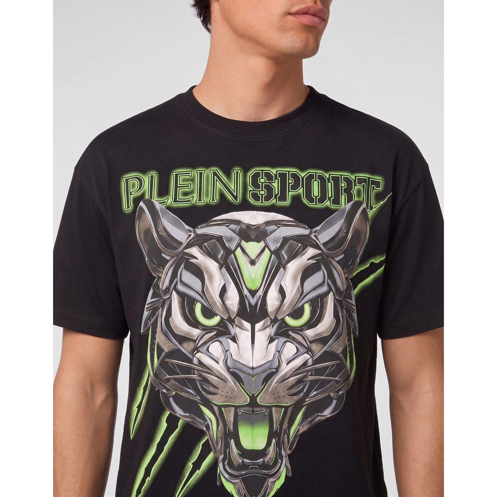 PLEIN SPORT Camiseta de cuello redondo y manga corta TIGER