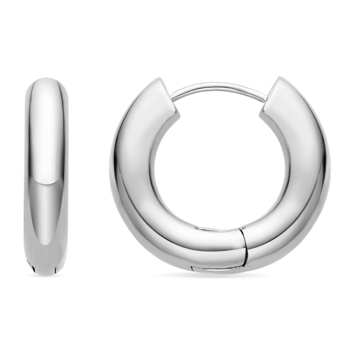 Pendientes de 24mm de diámetro acabado plata