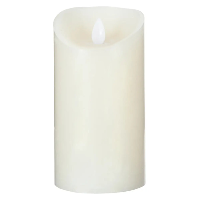 Bougie LED ronde H.20cm blanc chaud