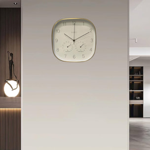 Well home reloj de pared marco dorado ø28,5x4cm