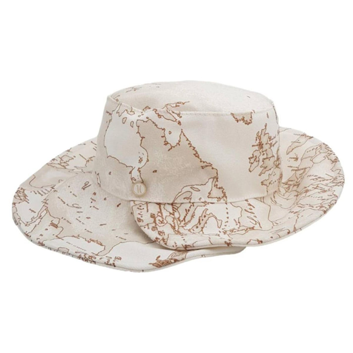 Alviero Martini 1a Classe Cappello a Falda Larga Donna Geo Bianco