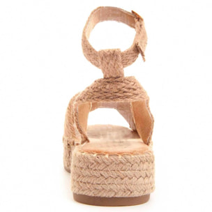 Sandalias de Plataforma - Beige - Altura: 4 cm