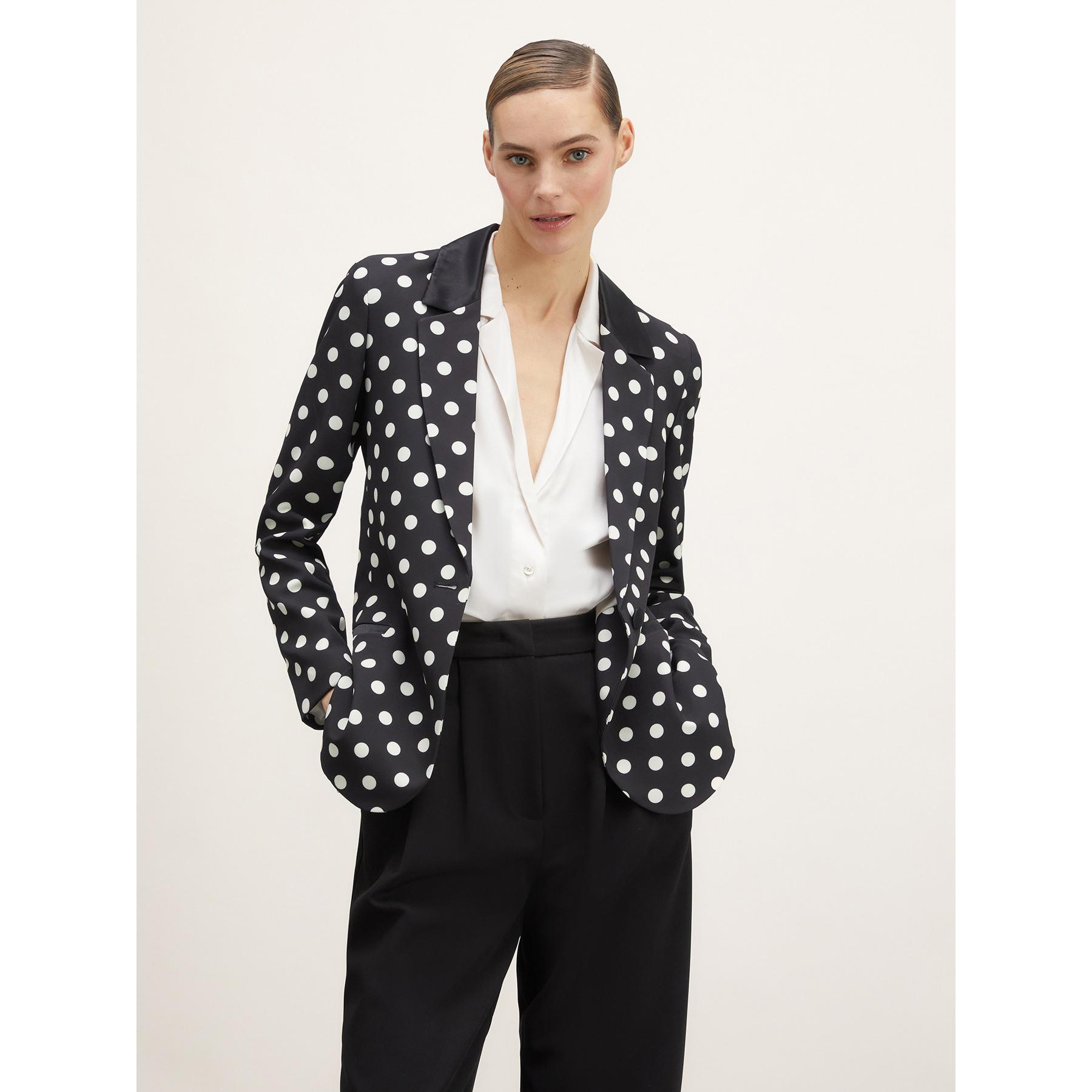 Motivi - Blazer monopetto fantasia a pois - Nero