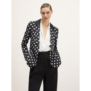 Motivi - Blazer monopetto fantasia a pois - Nero