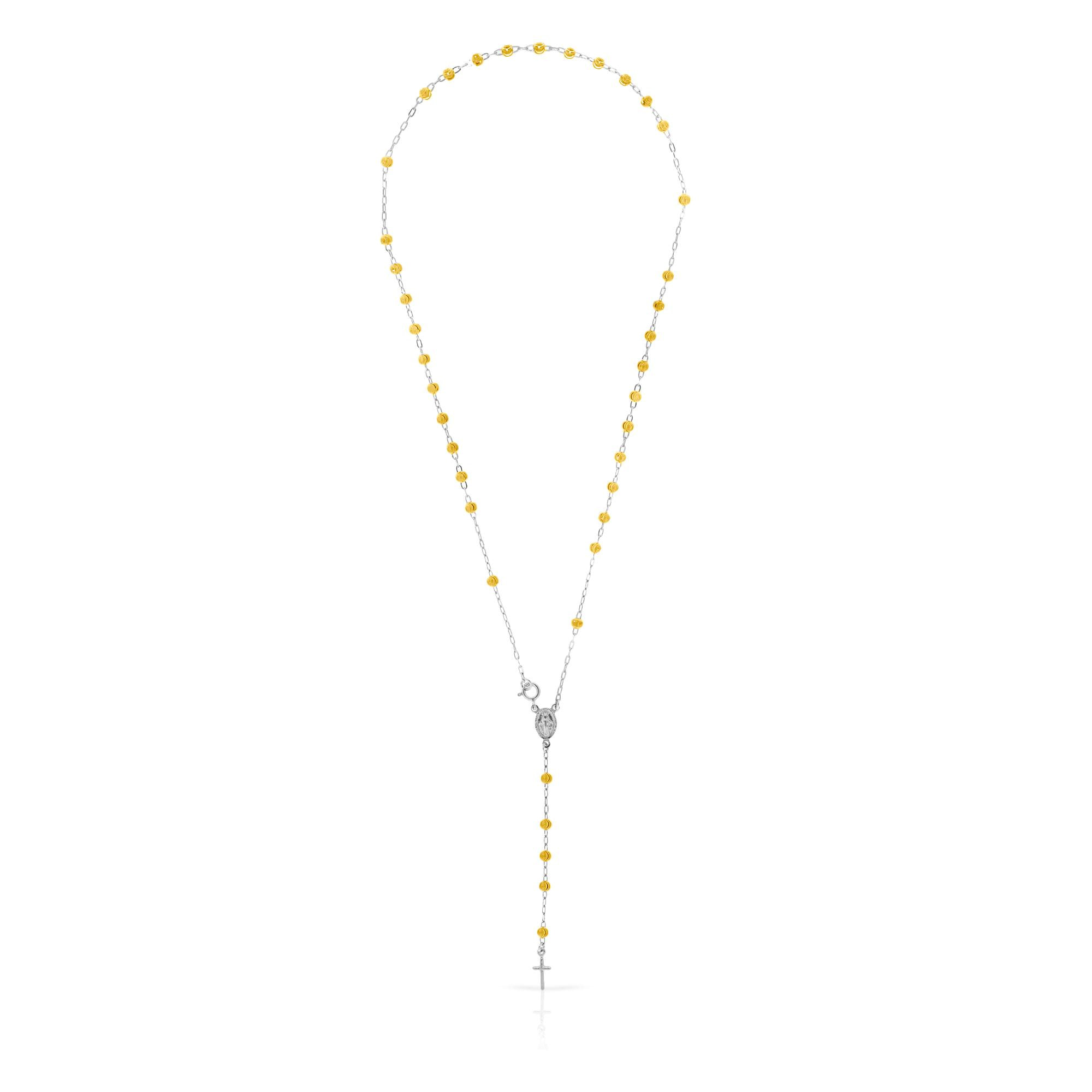 Collana Rosario in Argento 925 con grani in argento