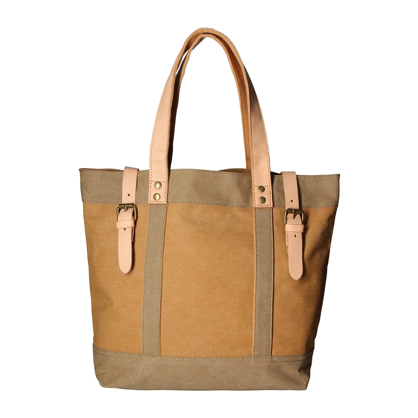 Borsa a mano unisex - Modello Maura - Canvas e pelle - 38.0 x 37.0 x 16.0 cm