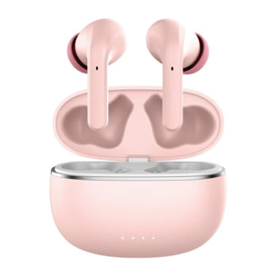 Ecouteurs Bluetooth Intra Auriculaires avec LED Rose