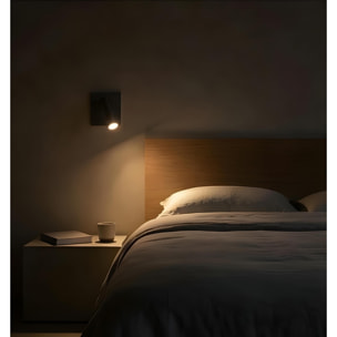 Ledsc4 LedsC4 Luz de Lectura Interior LED Eficiente, Acabado Níquel Satinado, 137lm 2700K, Diseño Moderno y Duradero, Gamma Mix&Match Square