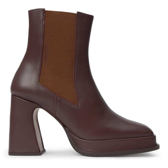 Botín de tacón Bimba en napa con cierre elástico