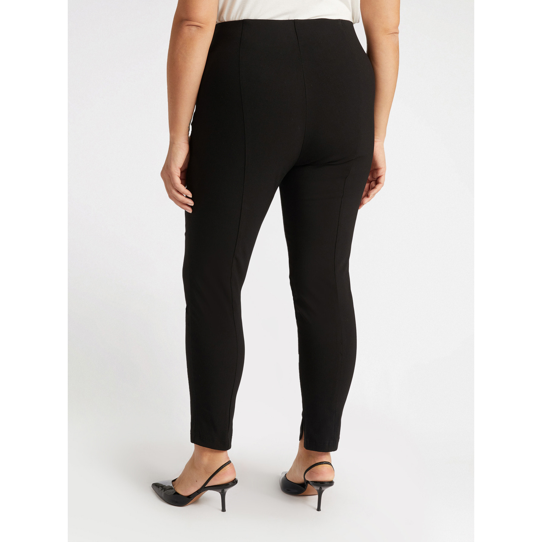 Fiorella Rubino - Pantaloni skinny con viscosa LENZING™ ECOVERO™ - Nero