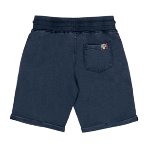 Pantalón corto infantil de algodón no perchado Leone Denim Blue