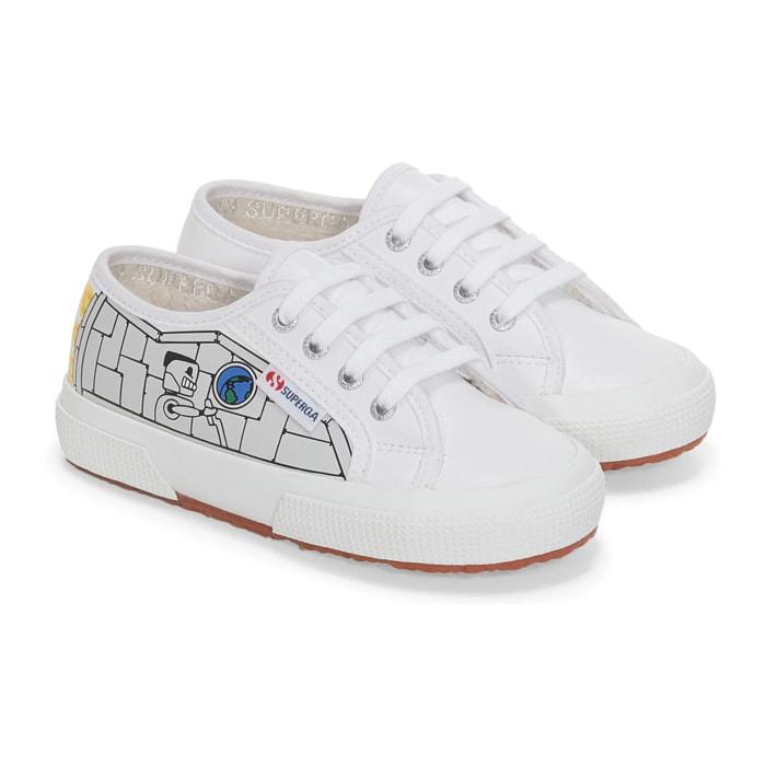Le Superga Bambino/A Bianco 2750 KIDS VEGAN MATERIAL ROBOT PRINT