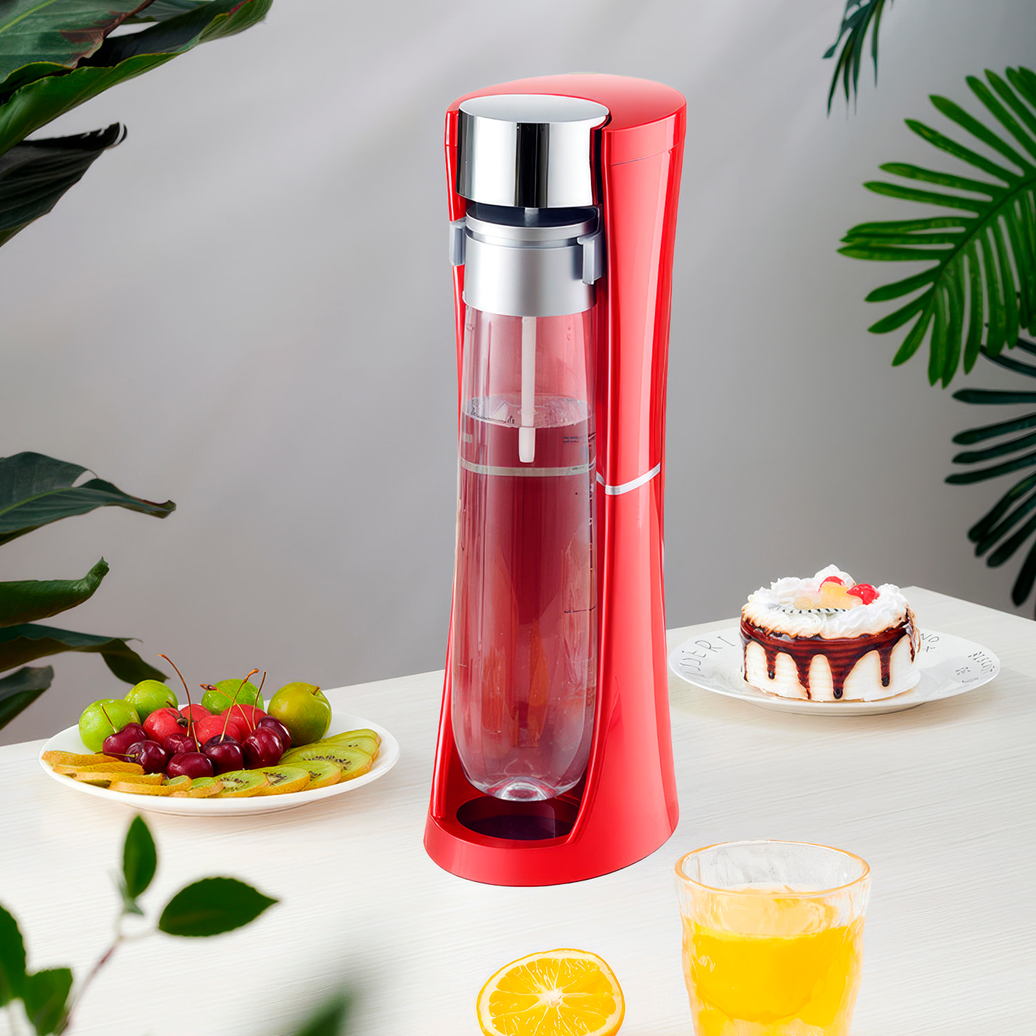Máquina XP-010C para preparar agua con gas y bebidas carbonatadas en casa. Incluye botella de 1L.