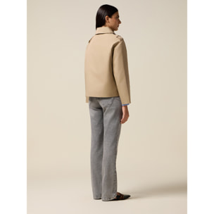 Oltre - Trench corto misto cotone - Beige