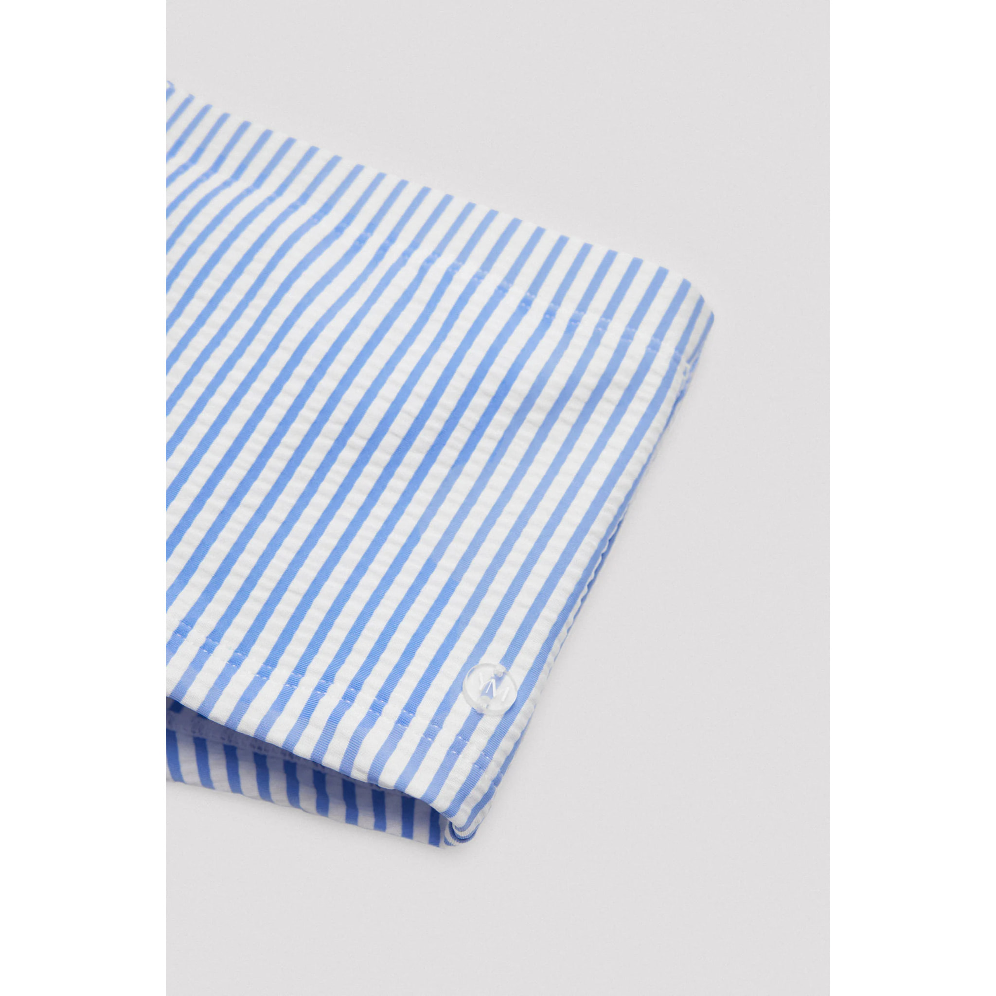 Costume da bagno boxer da neonato testurizzato a righe blu