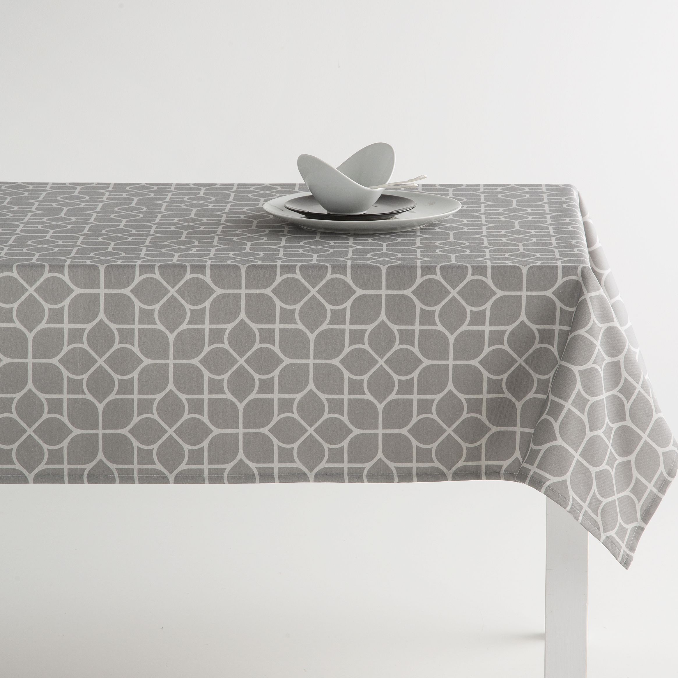 Nappe anti-tâches 100% coton ANDALUCIA GRIS