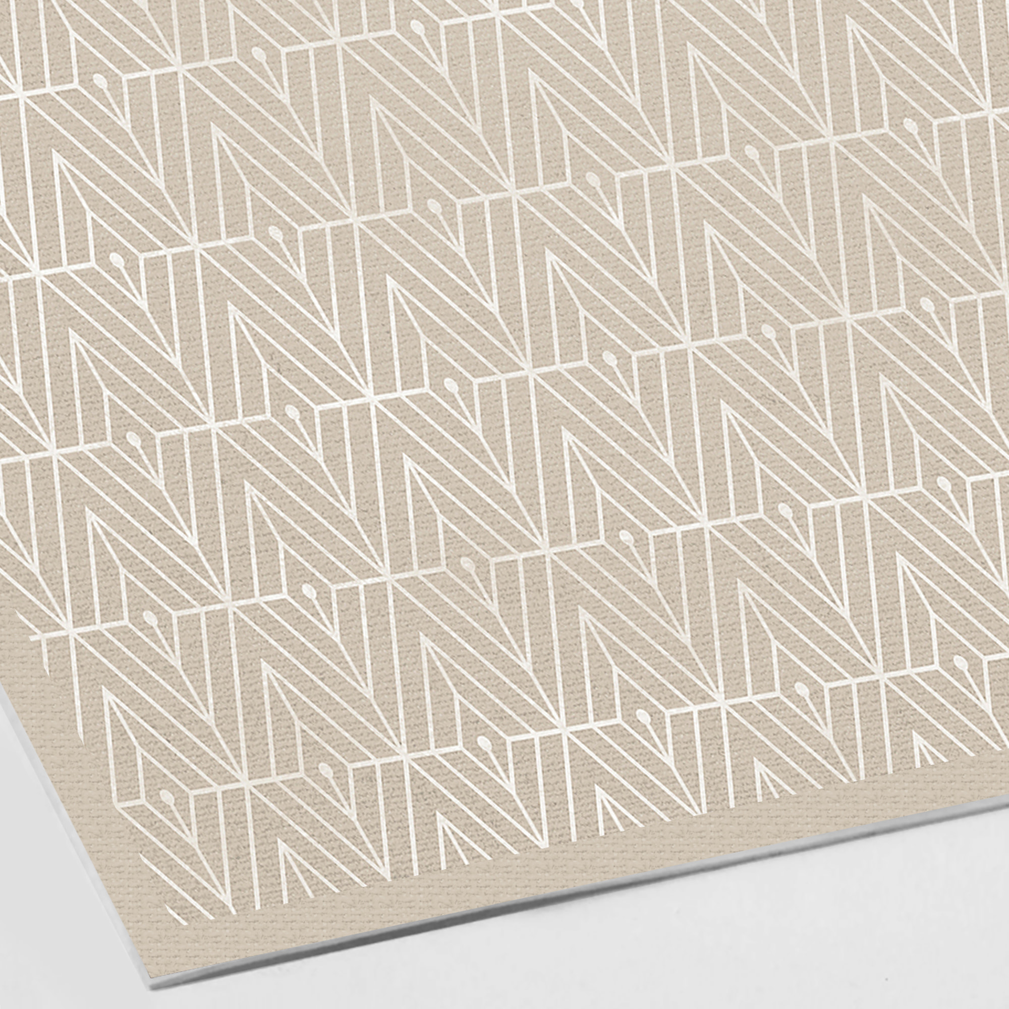 VINILIKO, set de 4 individuales de mesa Geometría beige 4u-30x45 cm